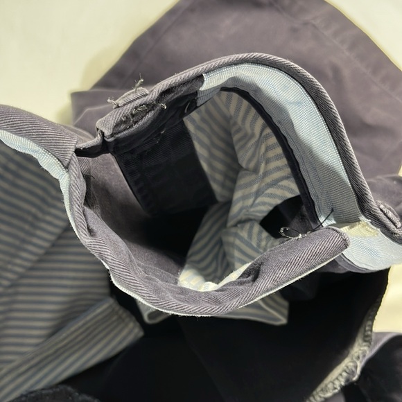 Lands' End mens navy blue rugged double pleated expandable 8.5" shorts - size 36 - Picture 7 of 12